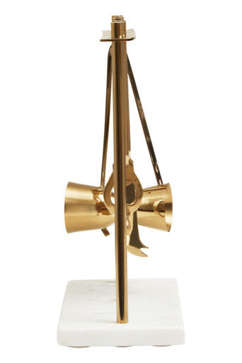 Marble and Gold Finish Bar Tool Stand | Omari