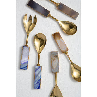 Blue Warm Metallic Serving Set | Bowerbird Agata