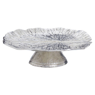 Silver Finish Lotus Leaf Cake Stand | Salma
