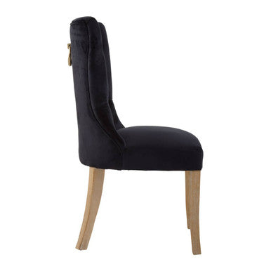 Black Buttoned Dining Chair | Kensington Townhouse