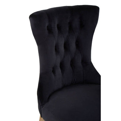 Black Buttoned Dining Chair | Kensington Townhouse