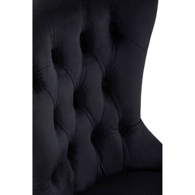 Black Buttoned Dining Chair | Kensington Townhouse