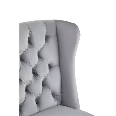 Grey Velvet Dining Chair | Kensington Townhouse