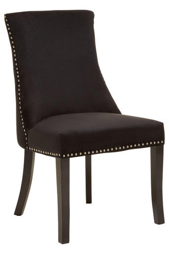 Black Velvet Dining Chair | Kensington Townhouse