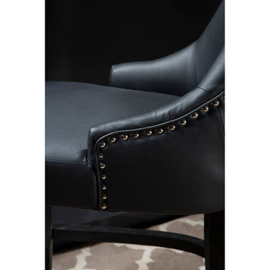 Charcoal Leather Effect Bar Chair | Kensington Townhouse