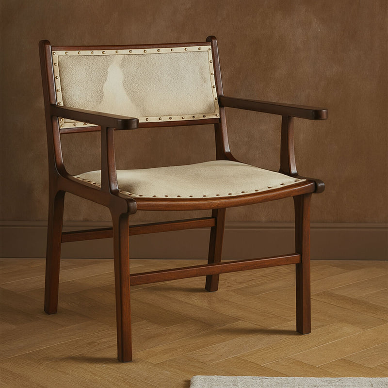 Leather and Teak Wood Dining Chair | Kendari