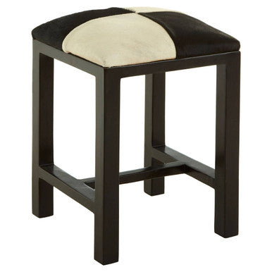 Black and White Leather Stool | Kendari