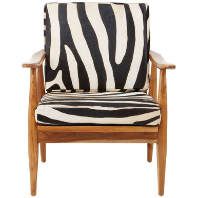 Zebra Design Hair on Leather Armchair | Kendari