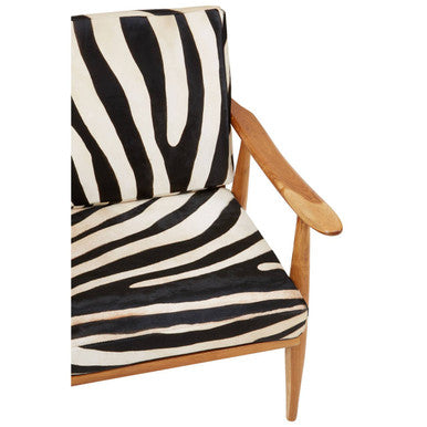 Zebra Design Hair on Leather Armchair | Kendari