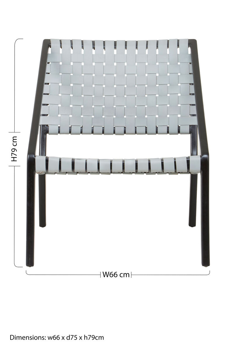 Grey Leather Woven Chair | Kendari