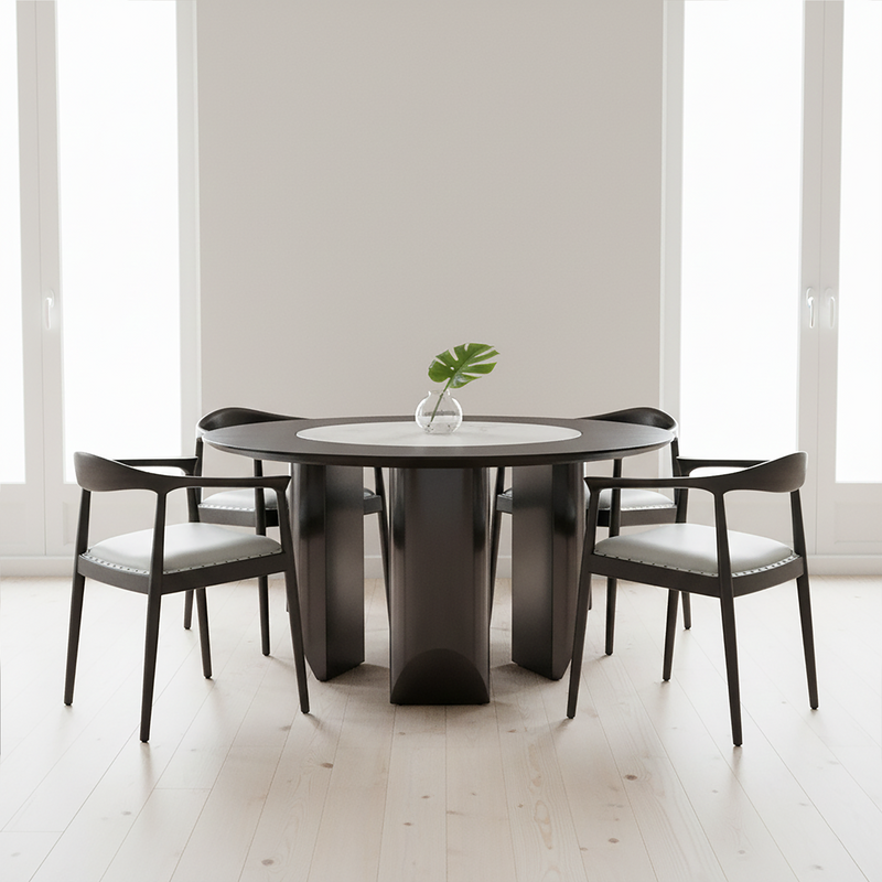 Open Back Grey Leather Chair | Kendari