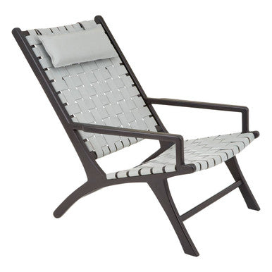 Grey Woven Leather Strap Chair | Kendari