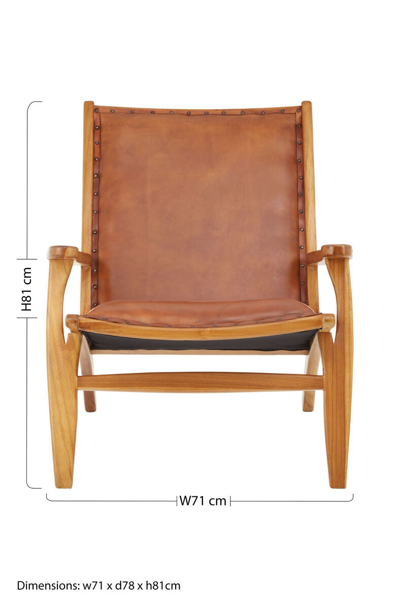 Brown Leather Chair | Kendari