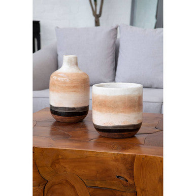 Brown Teak Wood Cuboid Coffee Table | Surak