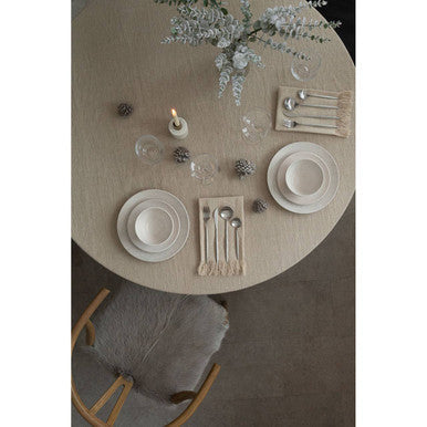 Natural Oak Wood and Grey Fur Dining Chair | Hazel