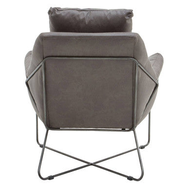 Grey Faux Leather Chair | Hugo