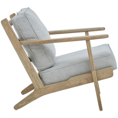 Grey Linen Oak Frame Armchair | Harry