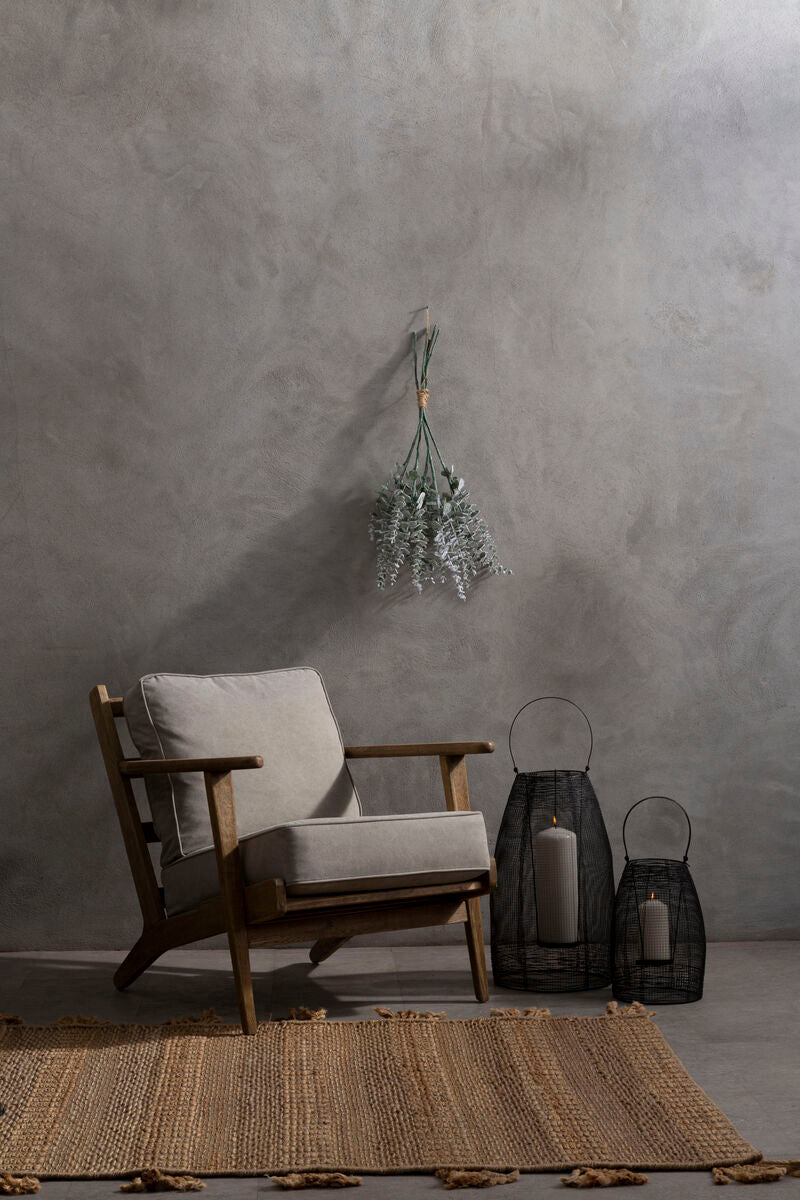 Grey Linen Oak Frame Armchair | Harry