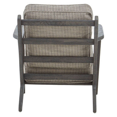 Tweed Armchair with Black Oak Wood Frame | Hector
