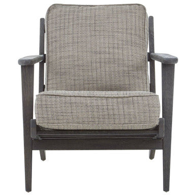 Tweed Armchair with Black Oak Wood Frame | Hector