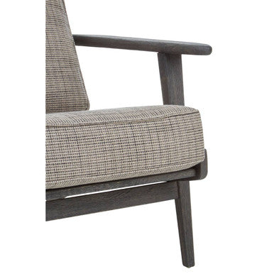 Tweed Armchair with Black Oak Wood Frame | Hector