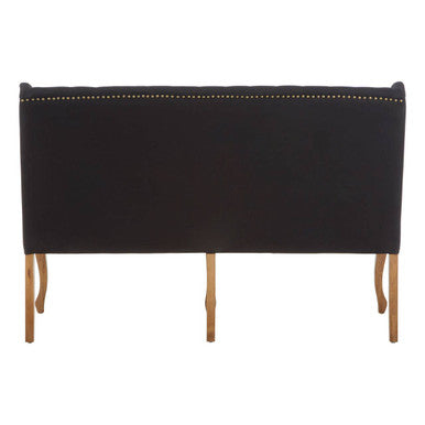 2 Seater Black Bench Sofa | Harrison