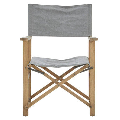 Grey Linen Directors Chair | Hugh