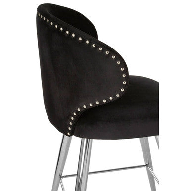 Black Velvet Bar Stool | Piermount