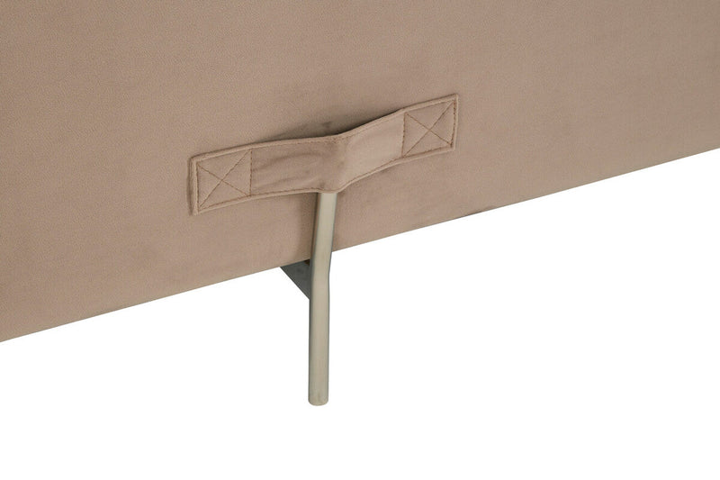White and Mink 2 Seater Sofa with Metal Base | Piermount