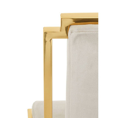 Gold Frame High Back Dining Chair | Deana