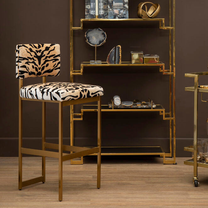 Tiger Print Bar Stool | Manhattan