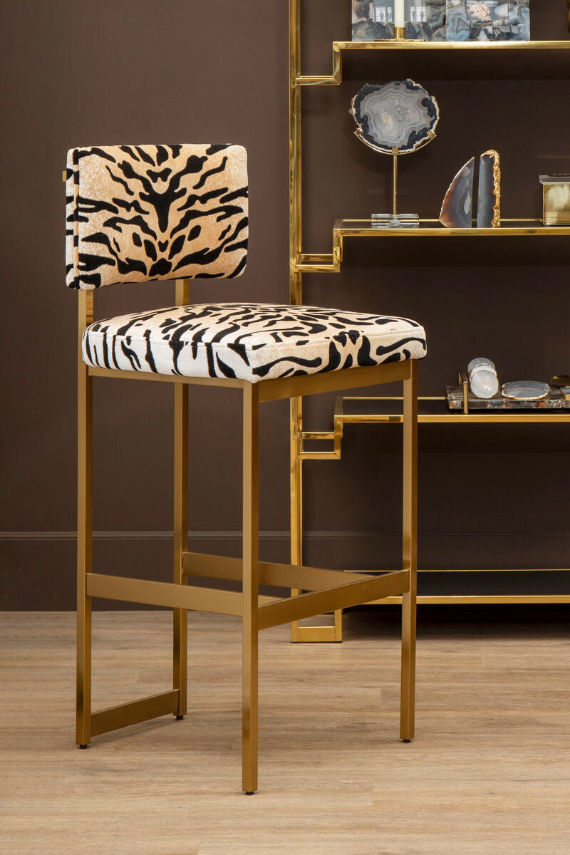 Tiger Print Bar Stool | Manhattan