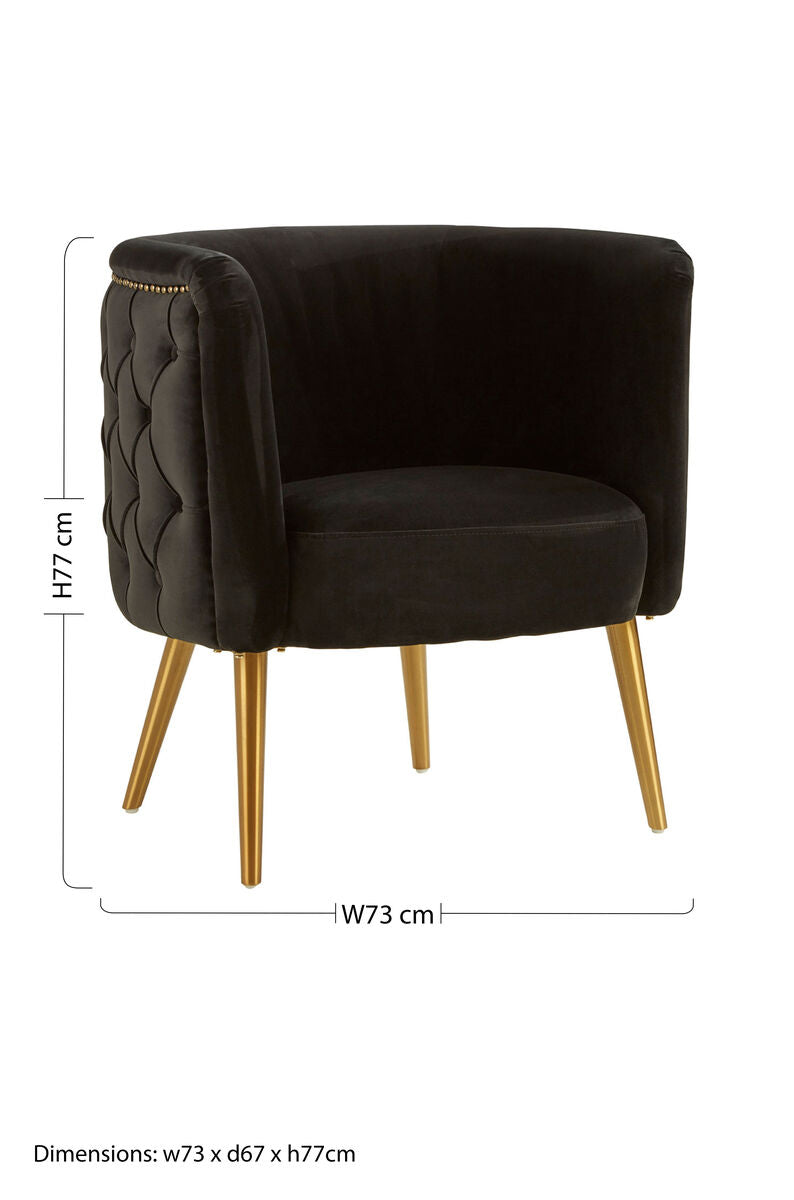 Black Tub Chair | Manhattan