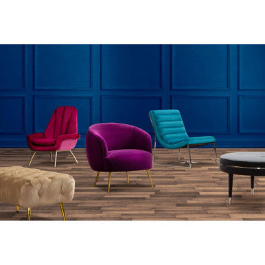Grey Velvet Footstool | Manhattan