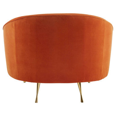 Orange Velvet Cocoon Chair | Manhattan