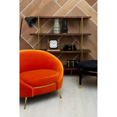 Orange Velvet Cocoon Chair | Manhattan