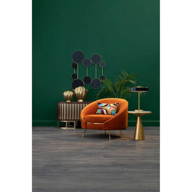 Orange Velvet Cocoon Chair | Manhattan