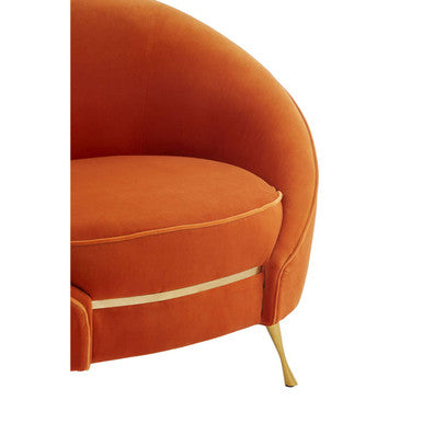 Orange Velvet Cocoon Chair | Manhattan