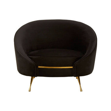 Black Velvet Cocoon Chair | Manhattan