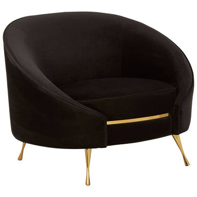 Black Velvet Cocoon Chair | Manhattan