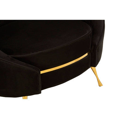Black Velvet Cocoon Chair | Manhattan