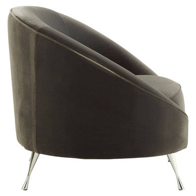 Grey Velvet Cocoon Chair | Manhattan