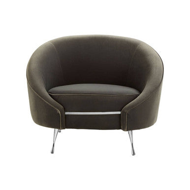 Grey Velvet Cocoon Chair | Manhattan