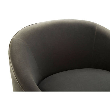 Grey Velvet Cocoon Chair | Manhattan