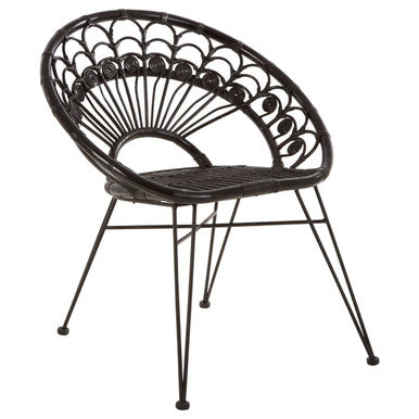 Black Natural Rattan Chair | Manado