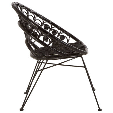 Black Natural Rattan Chair | Manado