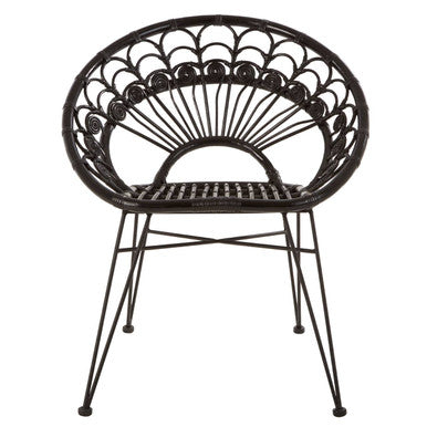 Black Natural Rattan Chair | Manado