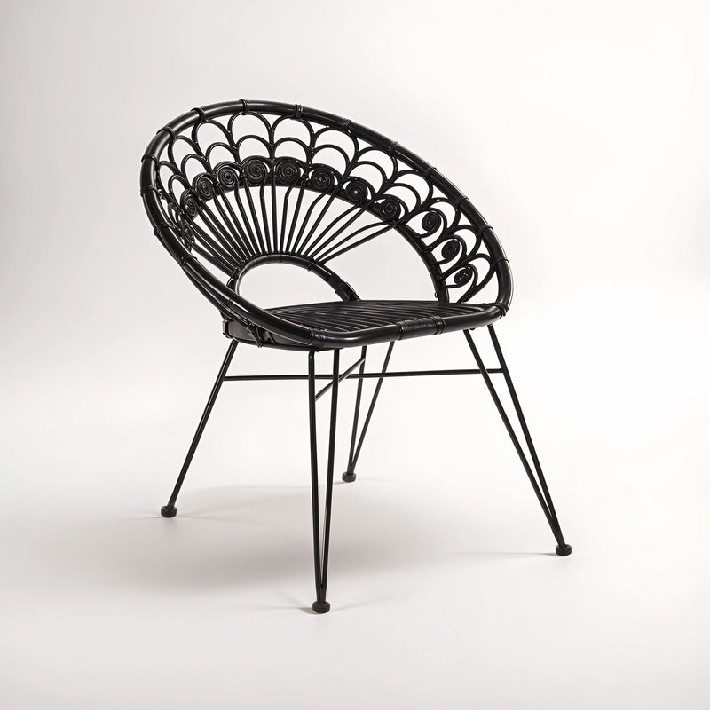 Black Natural Rattan Chair | Manado