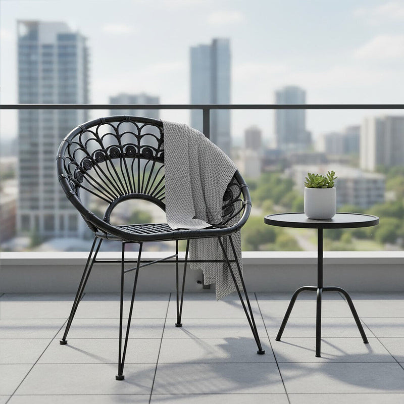 Black Natural Rattan Chair | Manado