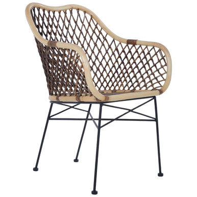 Natural Rattan and Metal Chair | Manado